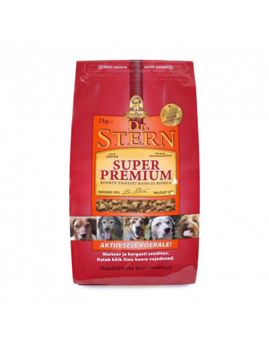 KAST 6tk! Dr.Stern Super Premium kuivtoit kana ja riisiga 2kg