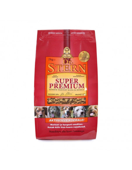 Dr.Stern Super Premium kuivtoit kana ja riisiga 2kg