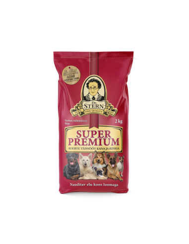 Dr.Stern Super Premium kuivtoit kana ja riisiga 2kg