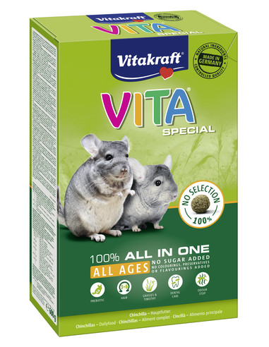 Vitakraft Vita Special täissööt tsintsiljadele 600g